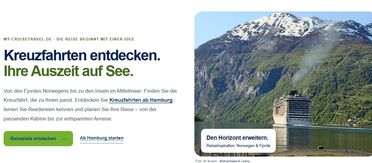 My Cruise Travel: website with cruise guides